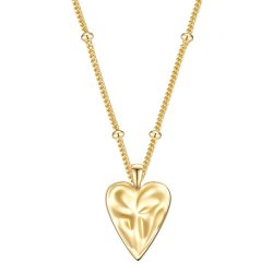 Glanzstücke München Halskette Herz aus Sterling Silber in gelbgold Ketten 1 ct Damen