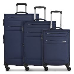 Worldpack Chicago 4 Rollen Kofferset 3-teilig mit Dehnfalte Reisetaschen 1 ct Blau Herren