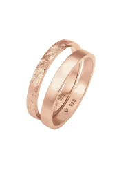 Elli - Ring 2Er Set Basic, 56mm, Goldrosa