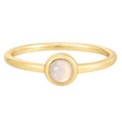 Glanzstücke München Ring aus Sterling Silber in Gelbgold mit Mondstein (synth.) Ringe 1 ct Damen