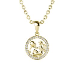 MYC-Paris Halskette und Anhänger mit Sternzeichen Wassermann Ketten 1 ct Damen