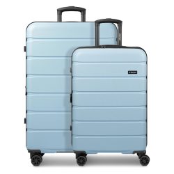 Saxoline Miami 4-Rollen Kofferset S + L mit Dehnfalte Koffer & Trolleys 1 ct Grau Herren