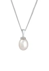 Elli - Halskette Süßwasserzuchtperle Anhänger, 45cm, Silber