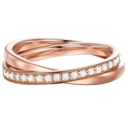 Glanzstücke München Ring aus Sterling Silber in roségold mit Zirkonia Ringe 1 ct Damen
