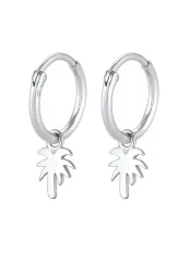 Elli Creolen Palme Trend Filigran 925 Silber Ohrringe 1 ct Damen