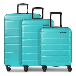 Franky Munich 4.0 4 Rollen Kofferset 3-teilig mit Dehnfalte Reisetaschen 1 ct Petrol Herren