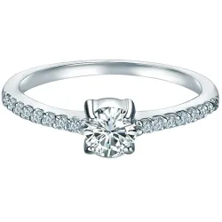Trilani Ring aus Sterling Silber in Silber mit Zirkonia Ringe 1 ct Damen