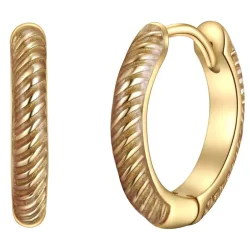 Glanzstücke München Creolen Sterling Silber in Gelbgold Ohrringe 1 ct Damen