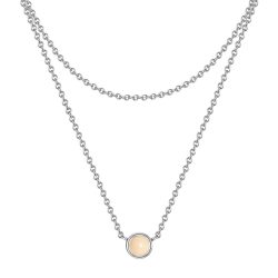 Glanzstücke München Halskette Sterling Silber Rosenquarz in Silber Ketten 1 ct Damen