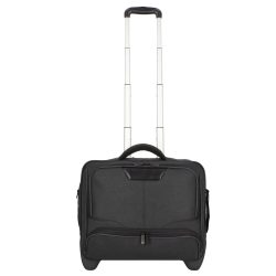 Dermata 2 Rollen Businesstrolley 44 cm Laptopfach Reisetaschen 1 ct Schwarz Herren