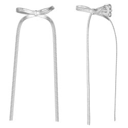 Yokoamii Ohrhänger Schleife aus Metall-Legierung in silber Ohrringe 1 ct Damen