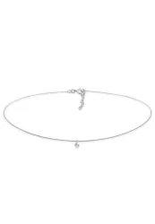 Elli Choker Turmalinquarz Solitär Anhänger 925 Silber Ketten 1 ct Damen