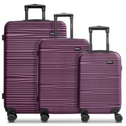 Redolz Essentials 16 3-SET 4 Rollen Kofferset 3-teilig Reisetaschen 1 ct Braun Herren