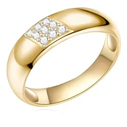 Rafaela Donata Ring Sterling Silber Zirkonia in Gelbgold Ringe 1 ct Damen