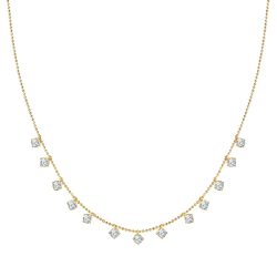 Lulu & Jane Halskette aus Metall in Gelbgold mit verziert mit Kristallen von Swarovski® Ketten 1 ct Damen
