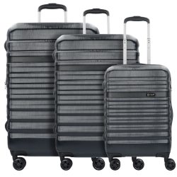 Bugatti Corium 4-Rollen Kofferset 3tlg. Reisetaschen 1 ct Schwarz Herren