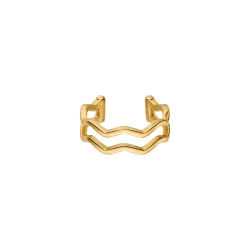 Purelei Waves Ring 100% Edelstahl Ringe 1 ct Hellbraun