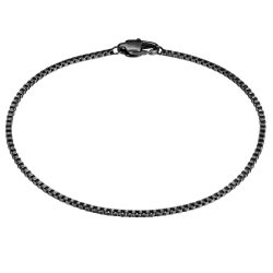 True Rebels Armband aus Edelstahl in Schwarz Armbänder & Armreife 1 ct Herren