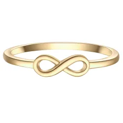 Glanzstücke München Ring Infinity aus Sterling Silber in gelbgold Ringe 1 ct Damen