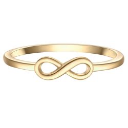 Glanzstücke München Ring Infinity aus Sterling Silber in gelbgold Ringe 1 ct Damen