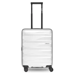 bergpfeil Travel 4-Rollen Kabinentrolley S 55 cm mit Dehnfalte Reisetaschen 1 ct Weiss Herren