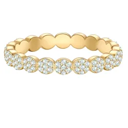 Glanzstücke München Ring aus Sterling Silber in gelbgold mit Zirkonia Ringe 1 ct Damen