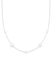 Elli Panzerkette Kreis Plättchen Geo Matt 925 Silber Ketten 1 ct Damen