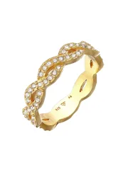 Elli - Ring Infinity Kristalle Unendlichkeit Liebe, 52mm, Gold