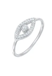 Elli Evil Eye Zirkonia Kristalle 925 Silber Ringe 1 ct Damen