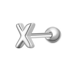 Glanzstücke München Piercing Buchstabe X aus Sterling Silber in silber Ohrringe 1 ct Damen
