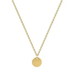 Glanzstücke München Halskette Kreis Sterling Silber in Gelbgold Ketten 1 ct Damen