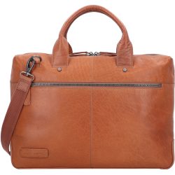 Plevier Rock Flint Aktentasche RFID Schutz Leder 41 cm Laptopfach Laptoptaschen 1 ct Braun Herren