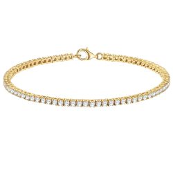 Trilani Armband aus Sterling Silber in gelbgold mit Zirkonia Armbänder & Armreife 1 ct Damen