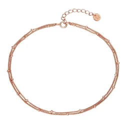 Glanzstücke München - Fußkette, 22cm, Goldrosa
