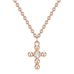 Glanzstücke München Halskette Kreuz Sterling Silber Topas in Silber Ketten 1 ct Damen