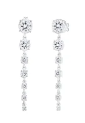 Elli PREMIUM Ohrhänger Edel 925 Silber, mit Kristallen von Swarovski® Ohrringe 1 ct Damen