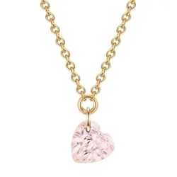 Glanzstücke München Halskette Herz Sterling Silber Spinell in Roségold Ketten 1 ct Damen