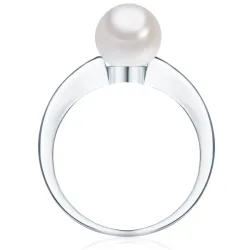 Rafaela Donata Ring Sterling Silber Zirkonia Muschelkernperle in Silber Ringe 1 ct Damen