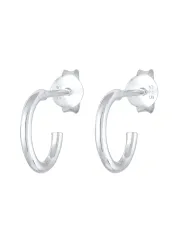 Elli Basic Timeless Creolen Must-Have Trend 925 Silber Ohrringe 1 ct Damen