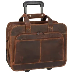 Greenburry Vintage 2 Rollen Businesstrolley 33 cm Laptopfach Koffer & Trolleys 1 ct Braun Herren