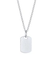 KUZZOI Marke Military Platte Brushed 925 Silber Ketten 1 ct Herren