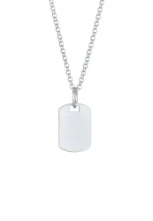 KUZZOI Marke Military Platte Brushed 925 Silber Ketten 1 ct Herren