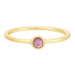 Glanzstücke München Ring aus Sterling Silber in Gelbgold mit Amethyst Ringe 1 ct Damen