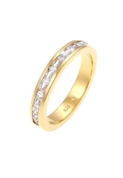 Elli Bandring Baguette Zirkonia Kristalle 925 Silber Ringe 1 ct Damen