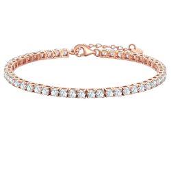 Glanzstücke München Armband aus Messing in Roségold mit Zirkonia Armbänder & Armreife 1 ct Damen