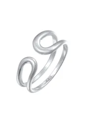 Elli PREMIUM Elli PREMIUM Ring Offen Modern Verstellbar 925 Silber Ringe 1 ct Damen