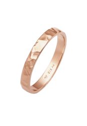Elli Elli Ring Basic Bandring Fein Gehämmert 925 Silber Ringe 1 ct Damen