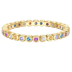 Glanzstücke München Ring aus Sterling Silber in gelbgold mit Zirkonia Ringe 1 ct Damen