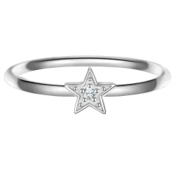 Glanzstücke München Ring Stern aus Sterling Silber in Silber mit Zirkonia Ringe 1 ct Damen