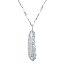 EASTSIDE Halskette Feder Edelstahl in Silber Ketten 1 ct Damen